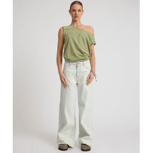 Oneteaspoon Cruisers Mid Waist Panel Bootcut Flare Denim Jeans Arctic Blue Παντελόνι