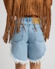 Oneteaspoon Frankies Low Waist Long Length Denim Riviera Blue Σόρτς