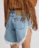 Oneteaspoon Frankies Low Waist Long Length Denim Riviera Blue Σόρτς