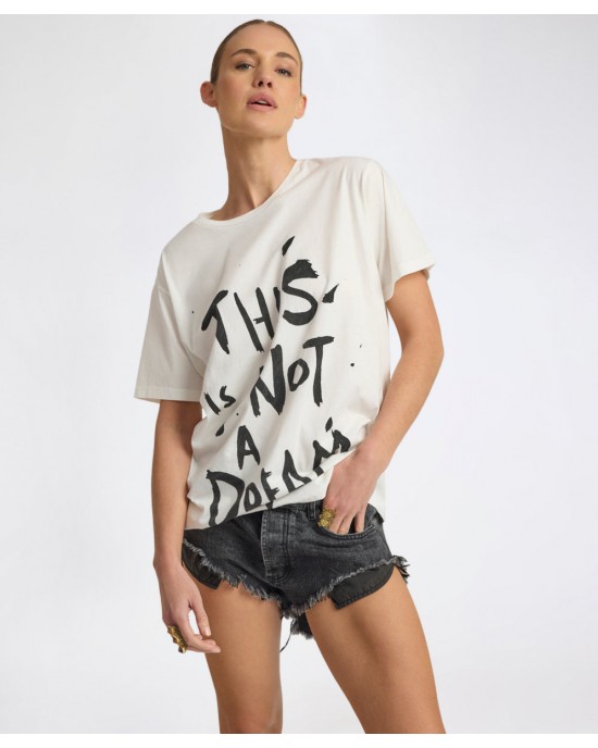 Oneteaspoon This Is Not A Dream Boyfriend Tee White Μπλούζα