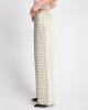 One Teaspoon Jackson Mid Waist Wide Leg Studded Denim Antique Khaki Παντελόνι