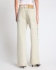 One Teaspoon Jackson Mid Waist Wide Leg Studded Denim Antique Khaki Παντελόνι