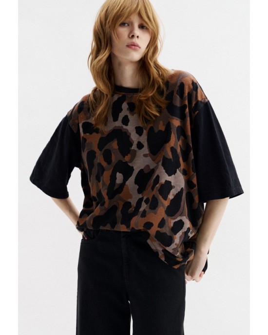 One Teaspoon Animal Print T-shirt Μπλούζα