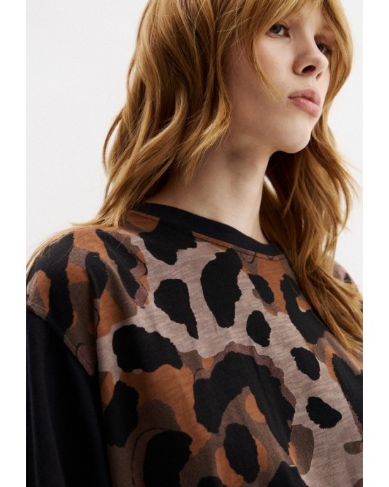 One Teaspoon Animal Print T-shirt Μπλούζα