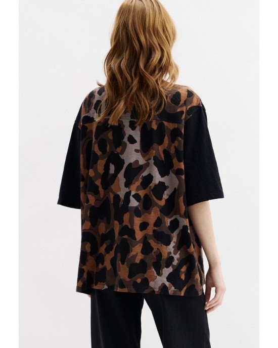 One Teaspoon Animal Print T-shirt Μπλούζα