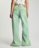 One Teaspoon Love Machines Mid Waist Super Wide Leg Denim Seaglass Green Παντελόνι