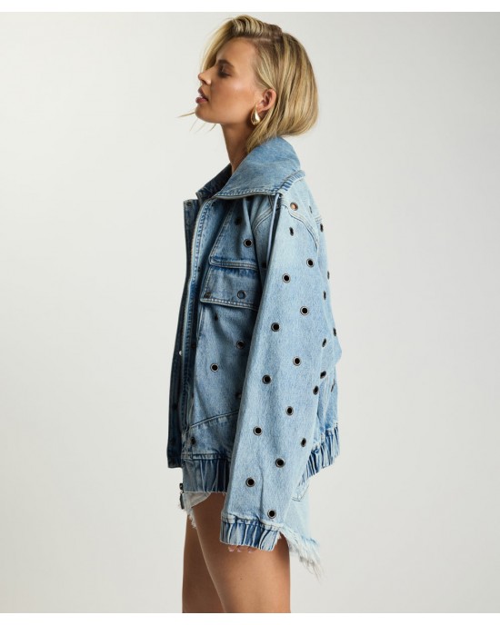 One Teaspoon Punk Paradise Denim Bomber Salty Dog Τζάκετ