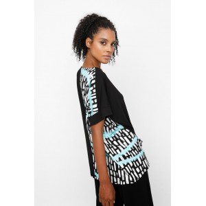 OZAI N KU Jet Ζέρσεϊ Χαλαρή Μπλούζα