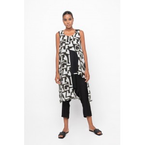 OZAI N KU Puzzle Sleeveless Ασύμμετρη Τουνίκ