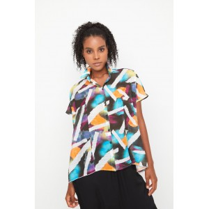 OZAI N KU Fireworks Εμπριμέ Πουκάμισο