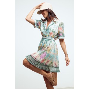 Paperlace Aurora Floral Tie Mini Φόρεμα