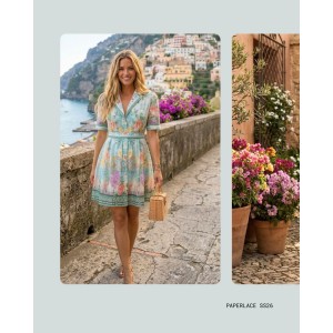 Paperlace Aurora Floral Tie Mini Φόρεμα