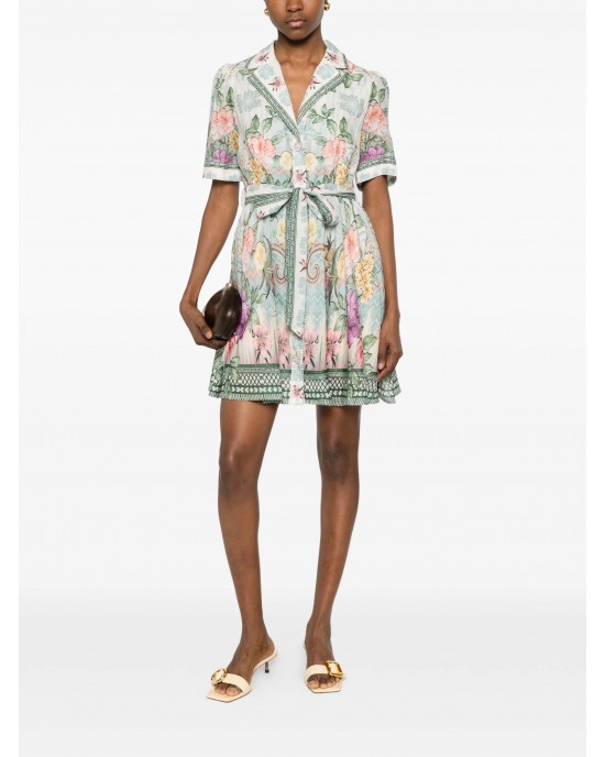 Paperlace Aurora Floral Tie Mini Φόρεμα
