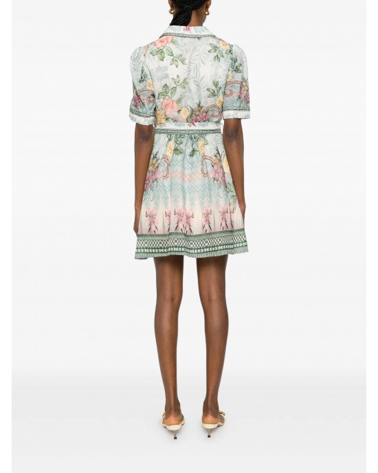 Paperlace Aurora Floral Tie Mini Φόρεμα