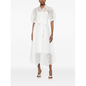 Paperlace Cassandra Rhinestone Midi White Φόρεμα