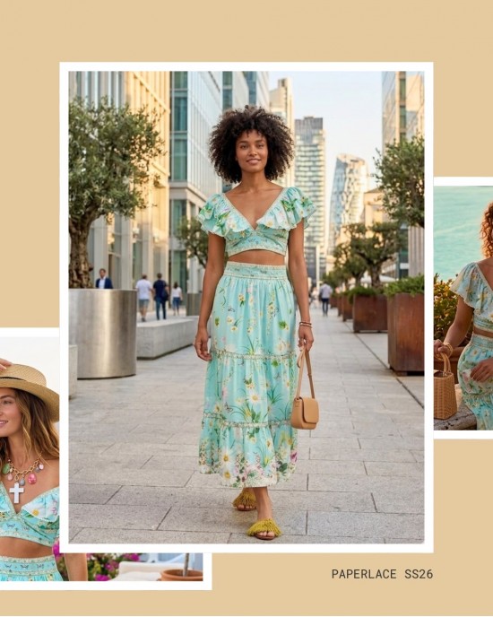 Paperlace Margherite Set Τοπ & Φούστα