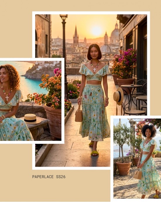 Paperlace Margherite Set Τοπ & Φούστα