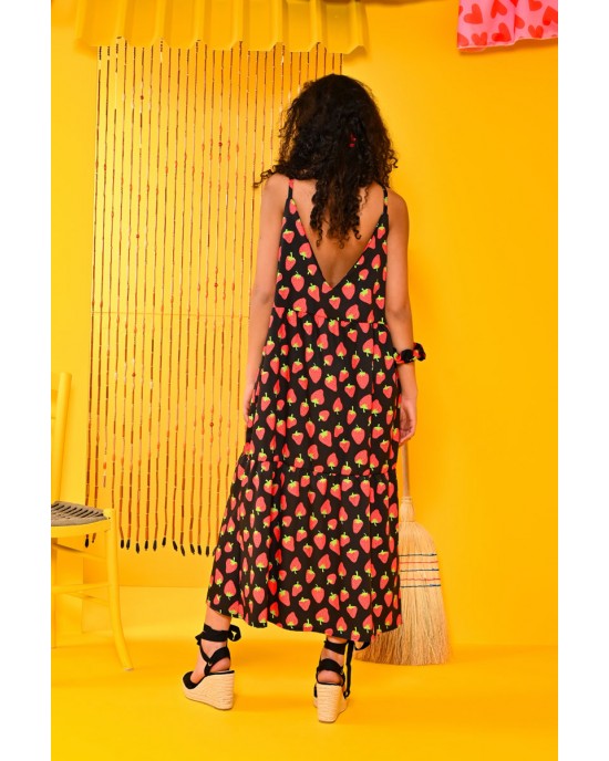 Petit Boutik Athena Red Strawberries Φόρεμα