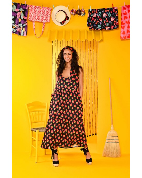 Petit Boutik Athena Red Strawberries Φόρεμα