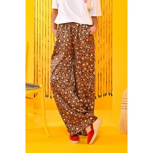 Petit Boutik Carmen Leopar Hearts Animal Print Παντελόνι