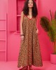 Petit Boutik Matina Leopar Animal Print Φόρεμα