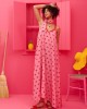 Petit Boutik Matina Pink Hearts Pixel Φόρεμα