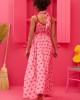 Petit Boutik Matina Pink Hearts Pixel Φόρεμα
