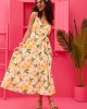 Petit Boutik Matina Cream Lemons Φόρεμα