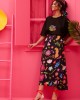 Petit Boutik Silia Black Mexican Leopard Wrap Φούστα
