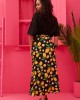Petit Boutik Silia Black Lemons Wrap Φούστα