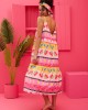 Petit Boutik Athena Multi Floral Stripes Φόρεμα