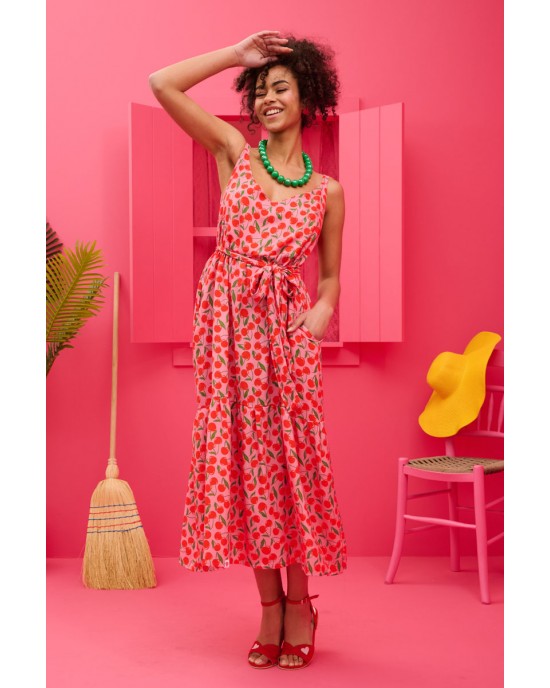 Petit Boutik Athena Pink Cherries Φόρεμα