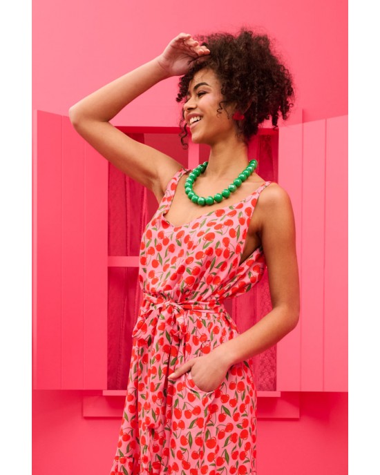 Petit Boutik Athena Pink Cherries Φόρεμα