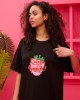 Petit Boutik Reina “Όνειρά Μου Φραουλί” T-shirt Black Φόρεμα