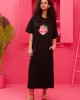Petit Boutik Reina “Όνειρά Μου Φραουλί” T-shirt Black Φόρεμα