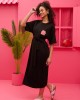 Petit Boutik Reina “Όλα Θα Πάνε Καλά” T-shirt Black Φόρεμα
