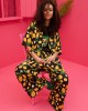 Petit Boutik Lora Black Lemons Παντελόνι