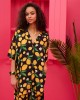 Petit Boutik Maya Black Lemons Oversized Πουκάμισο