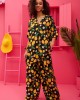 Petit Boutik Maya Black Lemons Oversized Πουκάμισο