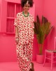 Petit Boutik Maya White Strawberries Oversized Πουκάμισο