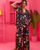Petit Boutik Maya Black Mexican Leopard Oversized Πουκάμισο