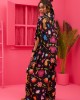 Petit Boutik Maya Black Mexican Leopard Oversized Πουκάμισο