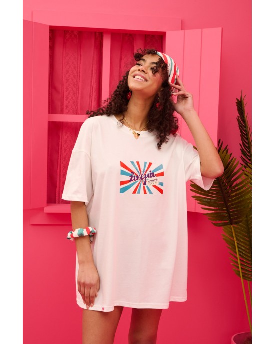 Petit Boutik T-shirt “Θερινό Σινεμά” White Μπλούζα