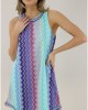 Pho Mosaic Flared Short Φόρεμα
