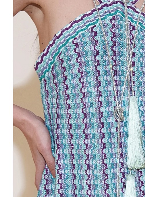 Pho Iris Candy Weave Mini Φόρεμα