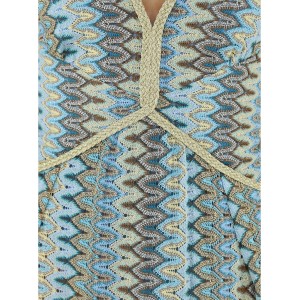 Pho Double Thigh Split Oriental Design Sun Φόρεμα