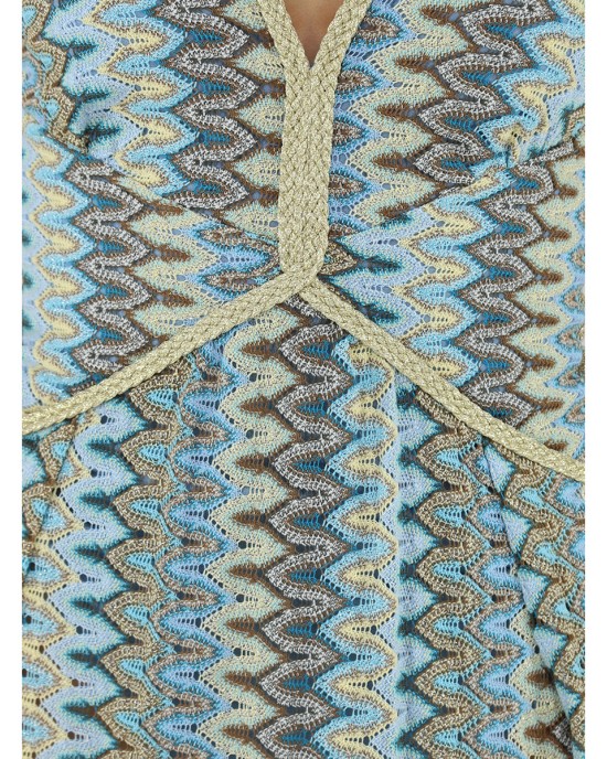 Pho Double Thigh Split Oriental Design Sun Φόρεμα
