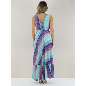Pho Rainbow Split Jacquard Maxi Φόρεμα