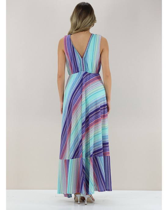 Pho Rainbow Split Jacquard Maxi Φόρεμα