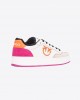 Pinko Bondy Faux Fur Basketball Off White/Orange/Fuschia Αθλητικά Παπούτσια